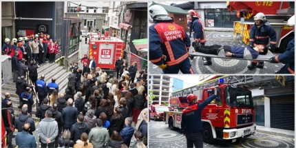 Belediye Binasında Yangın ve Deprem Tatbikatı